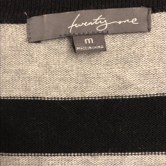 Black and Grey Striped Cardigan - Picture 4 of 4